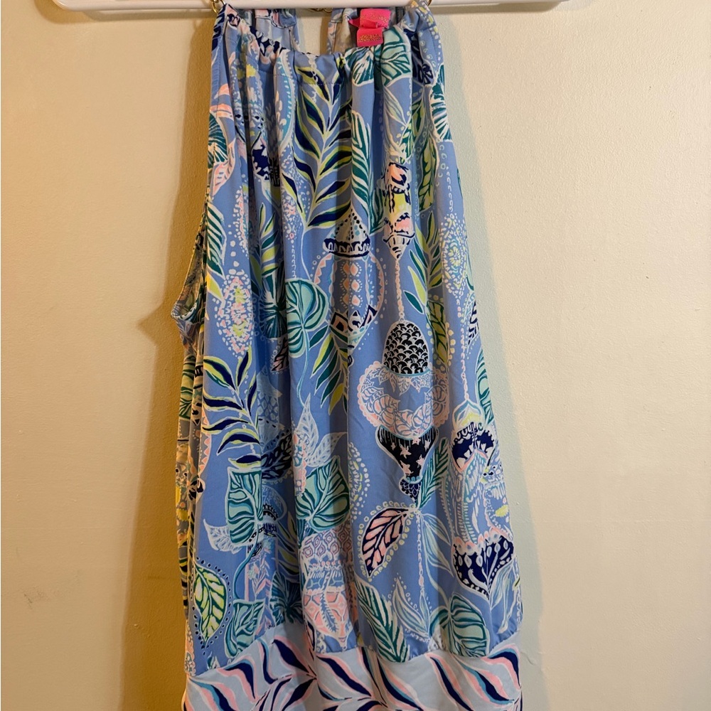 Lilly Pulitzer Tropical Blue and Pink Blouse